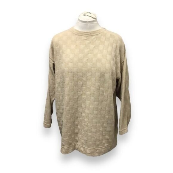 Style New York VTG Women’s Long Sleeve Oversize Texture Block Top, size M - Picture 1 of 6